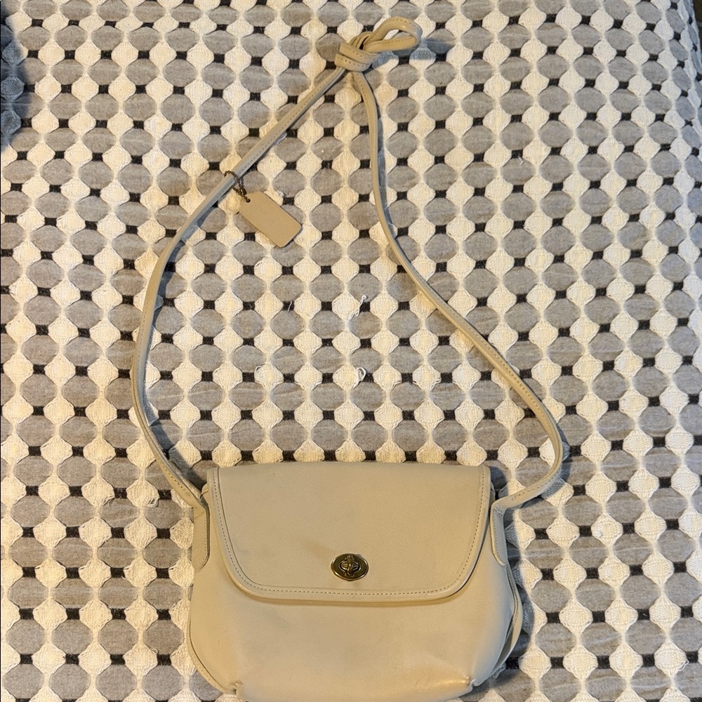 Coach Cream Crossbody Flap Bag